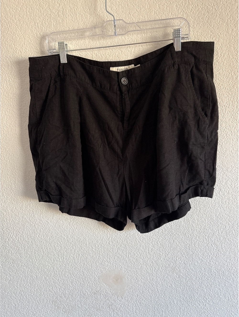 Torrid Black High-Waisted Shorts Size 16 with Lining